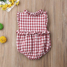 Load image into Gallery viewer, Red Plaid Romper
