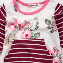 Load image into Gallery viewer, Striped Floral Onesie
