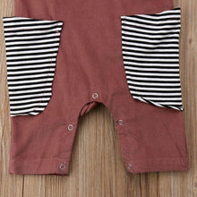 Load image into Gallery viewer, Striped Pocket Romper
