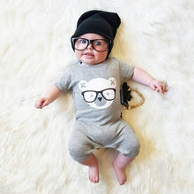 Load image into Gallery viewer, Hipster Bear Romper
