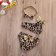 Load image into Gallery viewer, Leopard Print Bikini + Headband
