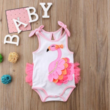 Load image into Gallery viewer, Ruffle Flamingo Swimsuit
