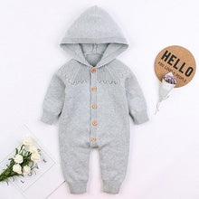 Load image into Gallery viewer, Knitted Sweater Hoodie Romper (2 Colors)
