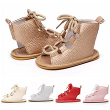 Load image into Gallery viewer, Lace Up Peep Toe Sandals (Multiple Colors)
