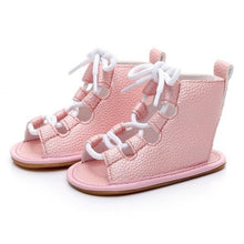 Load image into Gallery viewer, Lace Up Peep Toe Sandals (Multiple Colors)
