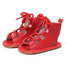 Load image into Gallery viewer, Lace Up Peep Toe Sandals (Multiple Colors)
