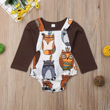 Load image into Gallery viewer, Animal Overall Romper Outfit
