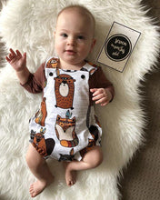 Load image into Gallery viewer, Animal Overall Romper Outfit
