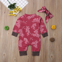 Load image into Gallery viewer, Floral Bird Onesie with Headband
