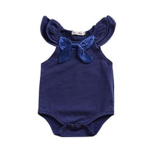 Load image into Gallery viewer, Cotton Bow Onesie (Multiple Colors)
