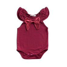 Load image into Gallery viewer, Cotton Bow Onesie (Multiple Colors)
