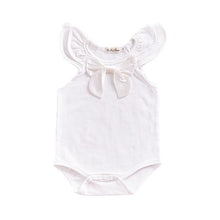 Load image into Gallery viewer, Cotton Bow Onesie (Multiple Colors)
