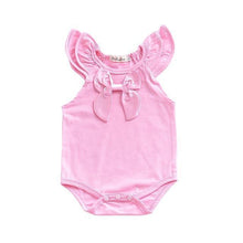 Load image into Gallery viewer, Cotton Bow Onesie (Multiple Colors)
