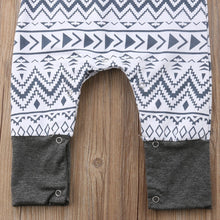 Load image into Gallery viewer, Geometric Hoodie-Ear Romper
